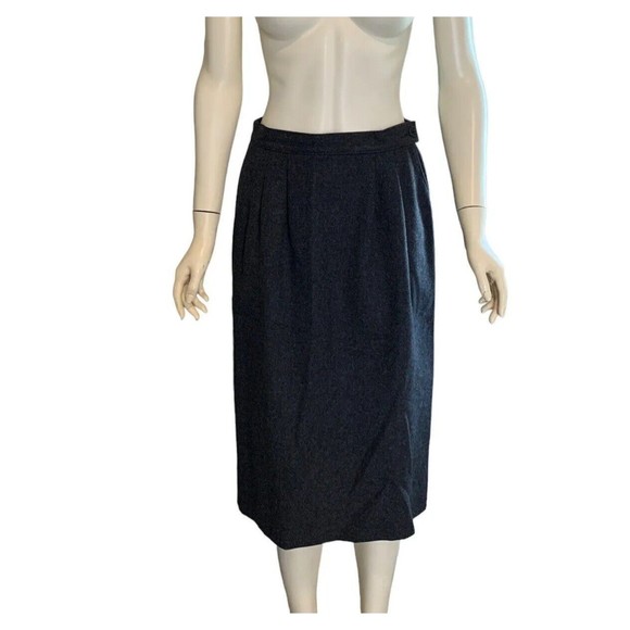 Vintage Miss Pendleton 8 Wool Midi Skirt Gray Straight Career - Picture 6 of 12